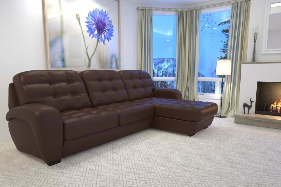 Купить диван из кожи в Иркутске от КМК