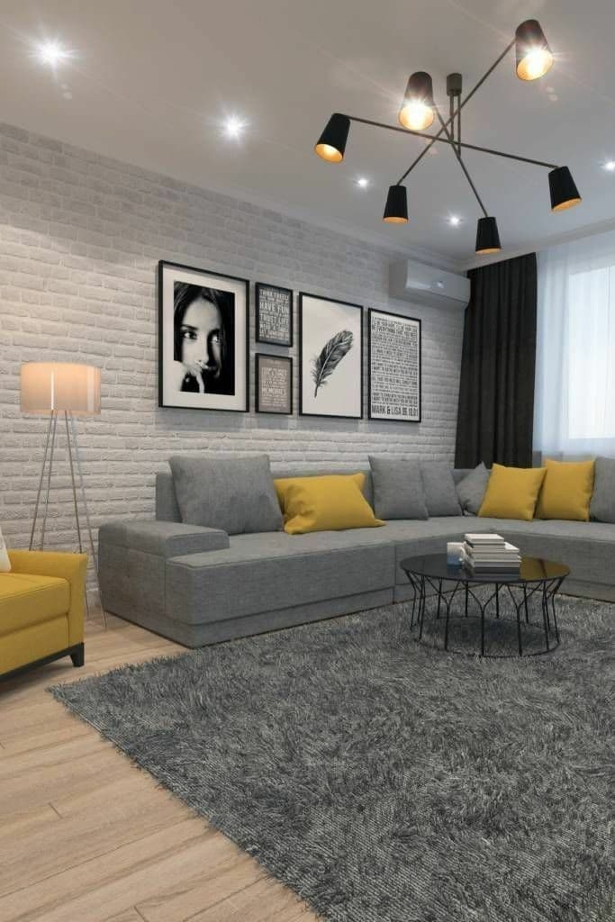 Дизайн комнаты с угловым диваном (76 фото)